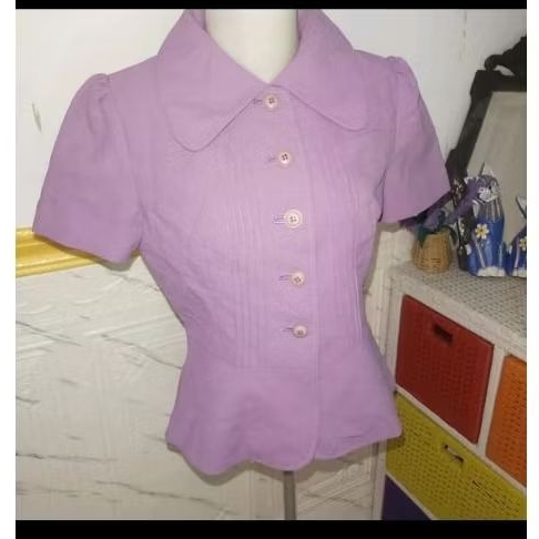 Kemeja wanita ungu Preta Porter preloved