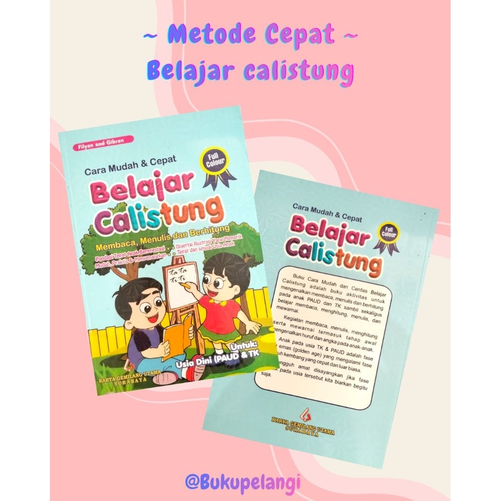 Buku belajar calistung anak PAUD dan TK