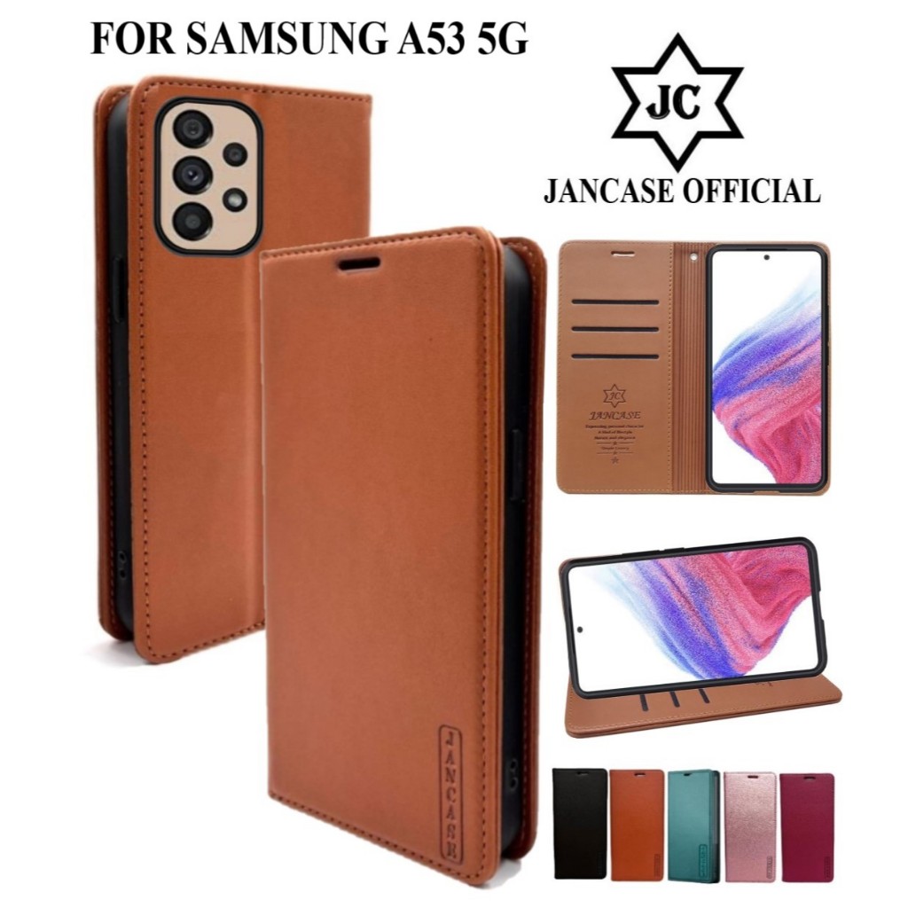 JANCASE FLIP WALLET UNTUK SAMSUNG A53 cover premium  casing dompet handphone