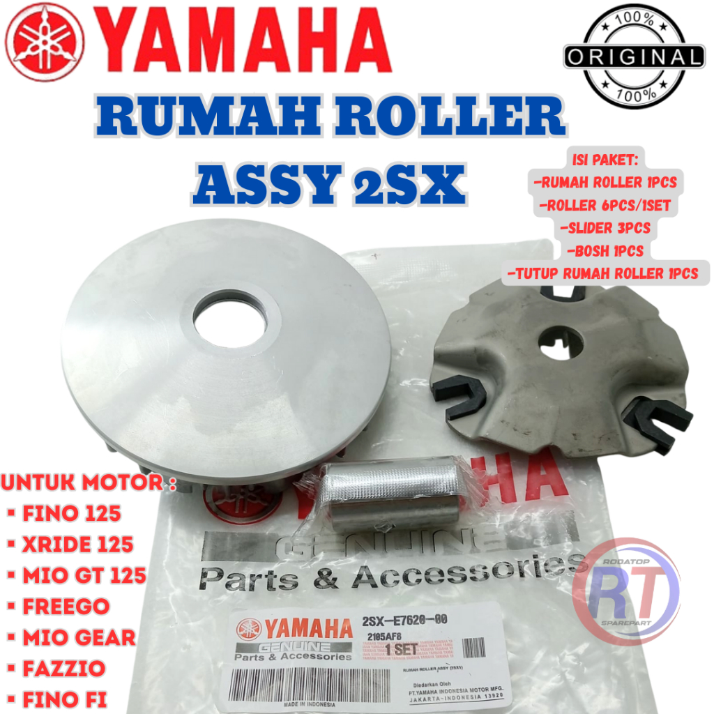 RUMAH ROLLER ASSY ORIGINAL YAMAHA KODE 2SX PAKET KOMPLIT UNTUK MOTOR FREEGO MIO GEAR FAZZIO FINO FI.