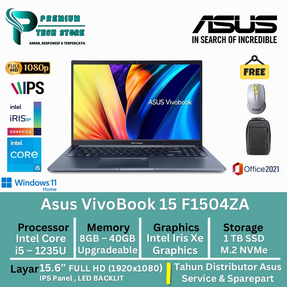 Laptop Asus Vivobook 15 F1504ZA Intel Core i5 1235U 24GB 1TB 15.6 FHD Windows 11 Original