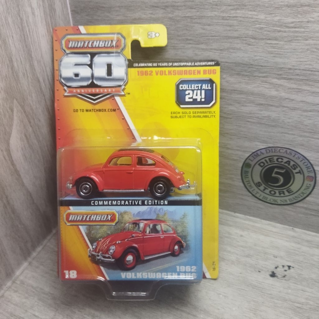 matchbox 60th anniversary commemorative edition 1962 vw volkswagen beetle bug