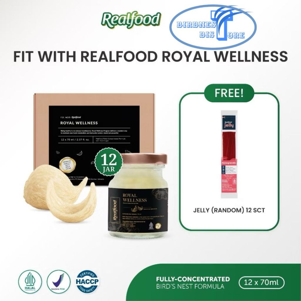 Realfood Royal Wellness 12 Jar Original Realfood - Minuman sarang burung walet Realfood Indonesia