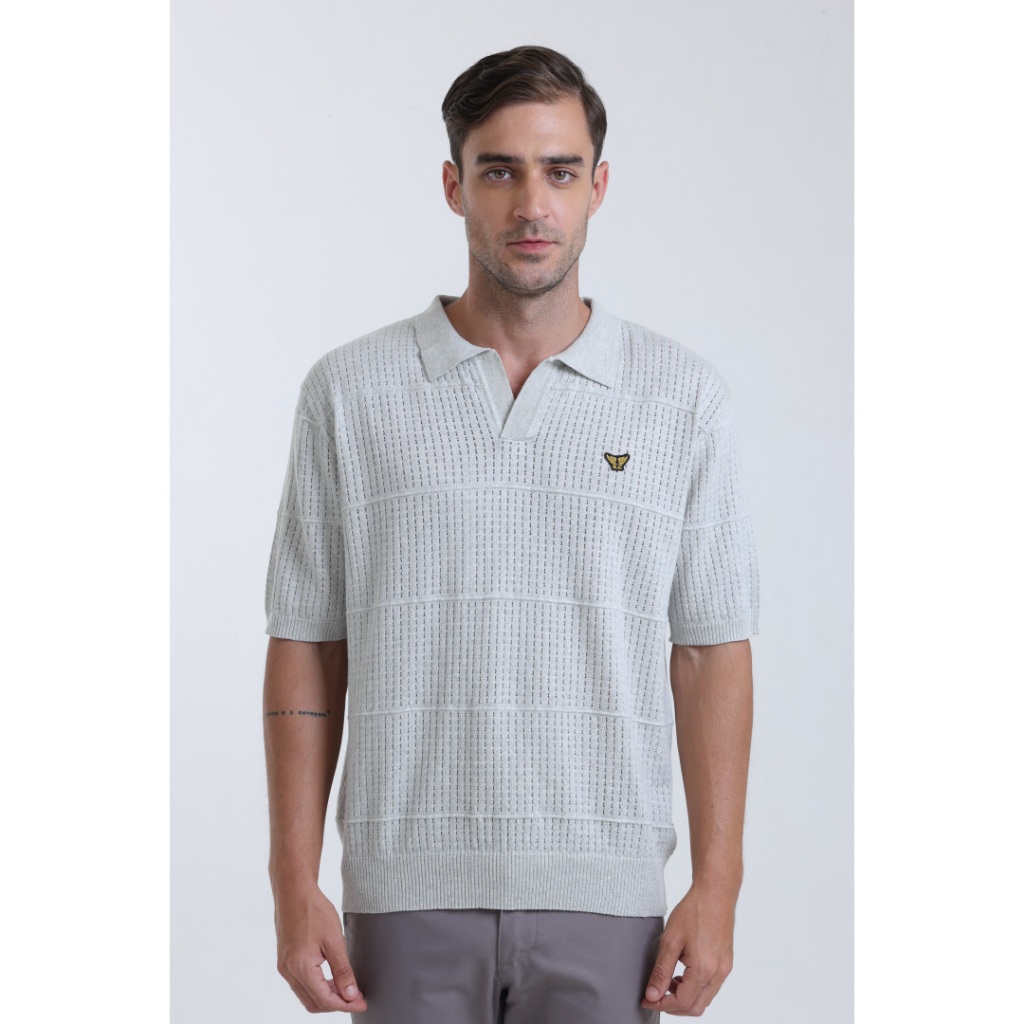 Emba Classic - Bord Kaos Polo Pria Lengan Pendek Regular Fit