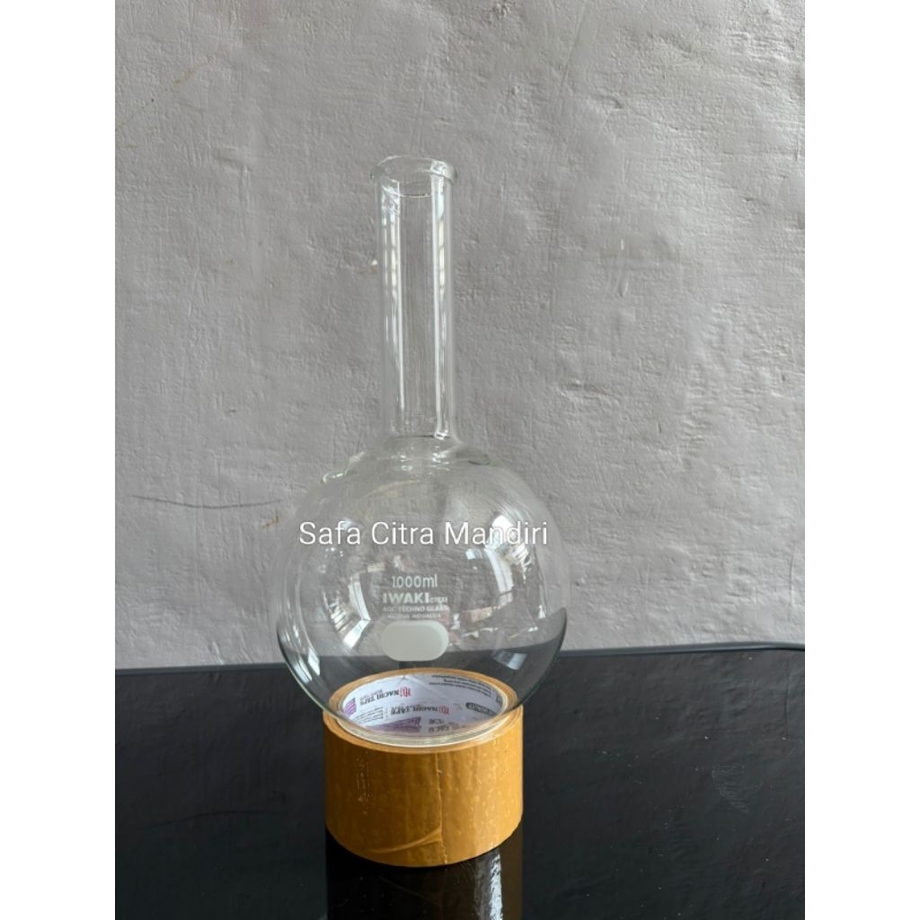 Labu Alas Bulat 1000ml Boiling Flask Round Bottom 1000ml Labu Didih Iwaki
