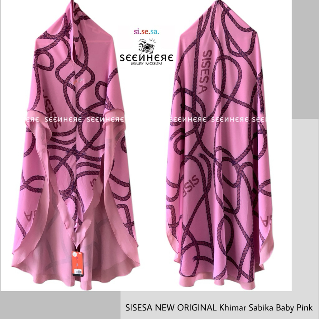 SISESA NEW ORIGINAL GUARANTEED - Khimar Sabika Baby Pink