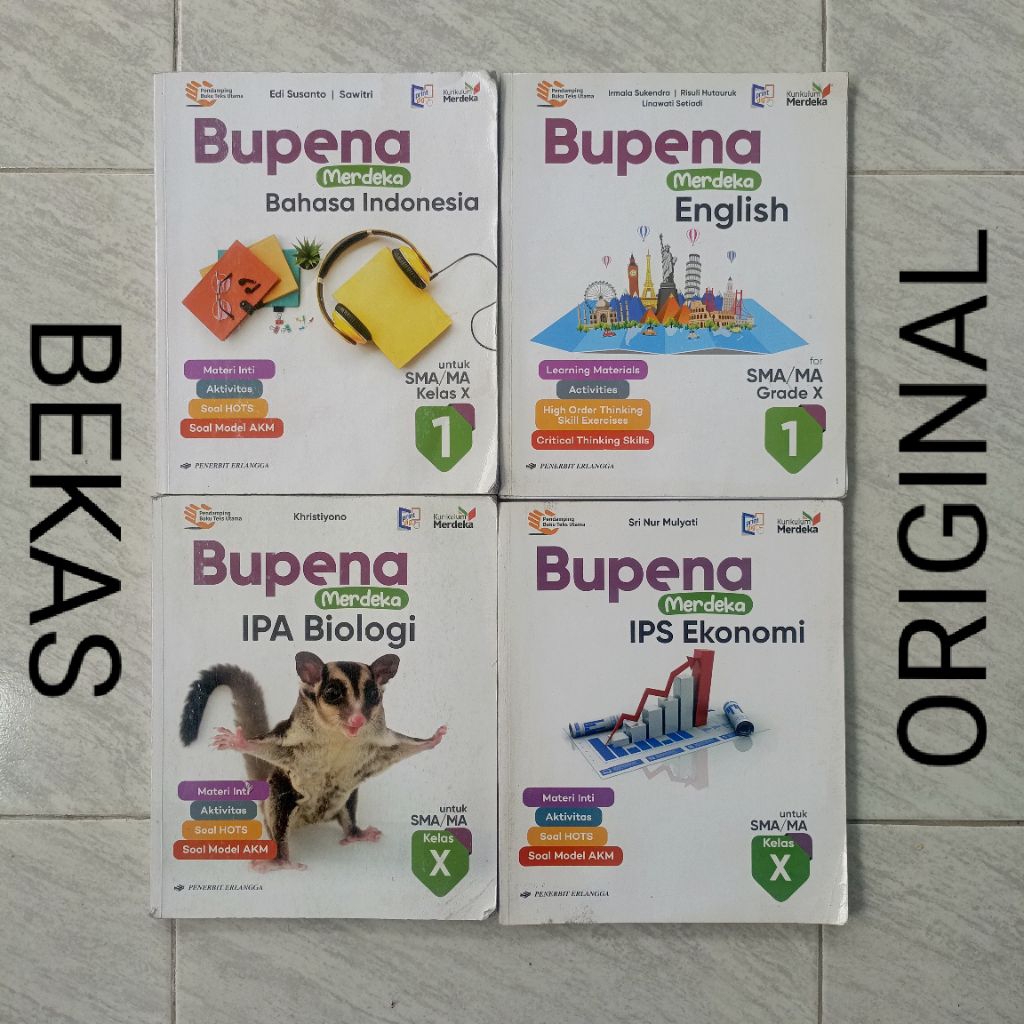 ( BUKU BEKAS ) ( ORIGINAL ) BUPENA KELAS 10 X 1 I SMA MA SMK MAK PENERBIT ERLANGGA KURIKULUM MERDEKA