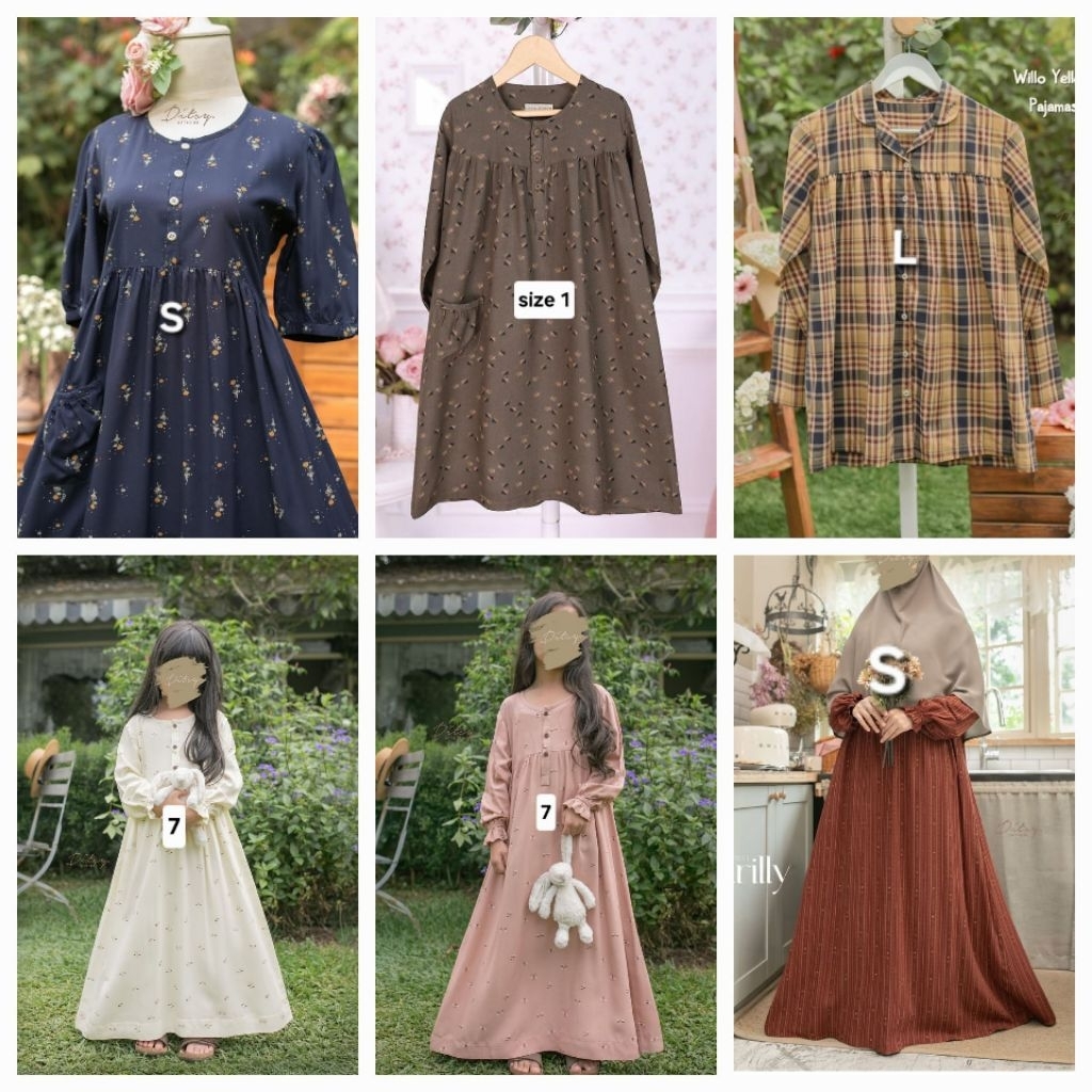 DITSY MURAH Original, Viscose, Little Ditsy, Nightgown Ditsy