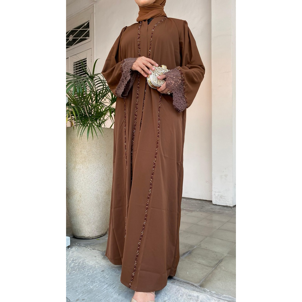 abaya by rulla “ Fathya “ + abaya modern + abaya murah + abaya ori + abaya dubai + abaya + gamis + a