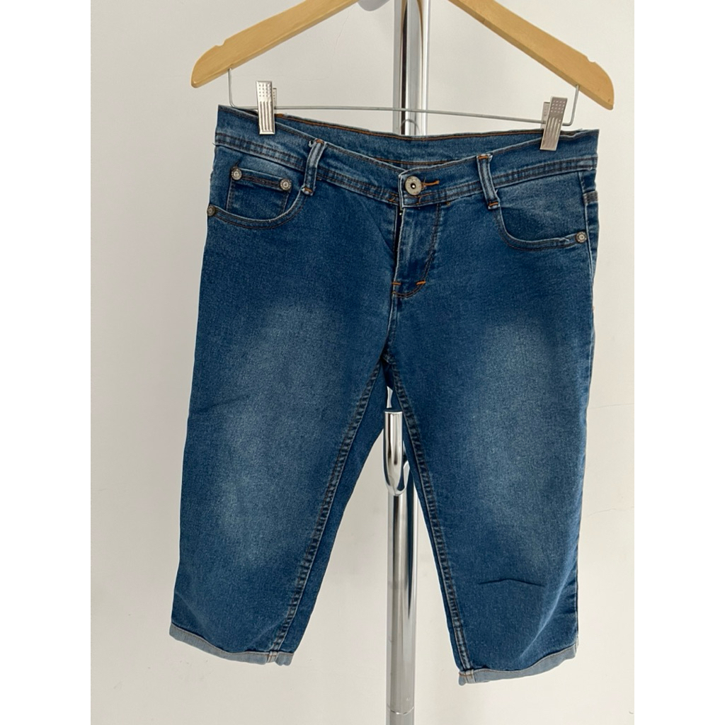 Celana Jeans Denim pendek selutut wanita perempuan