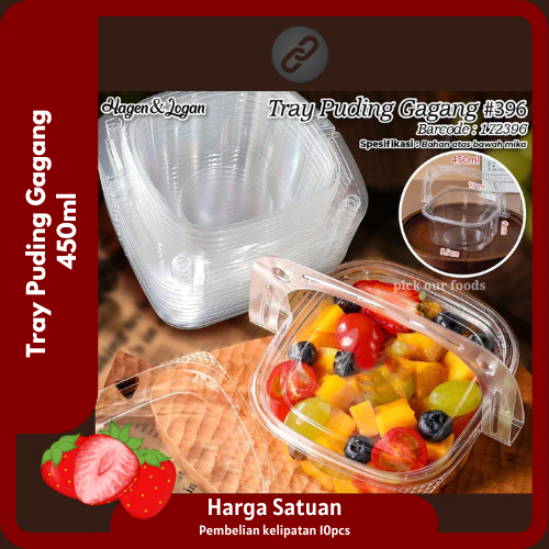 Mika Tray Puding Keranjang 450ml | Mika Keranjang | Tray Puding Gagang 450ml