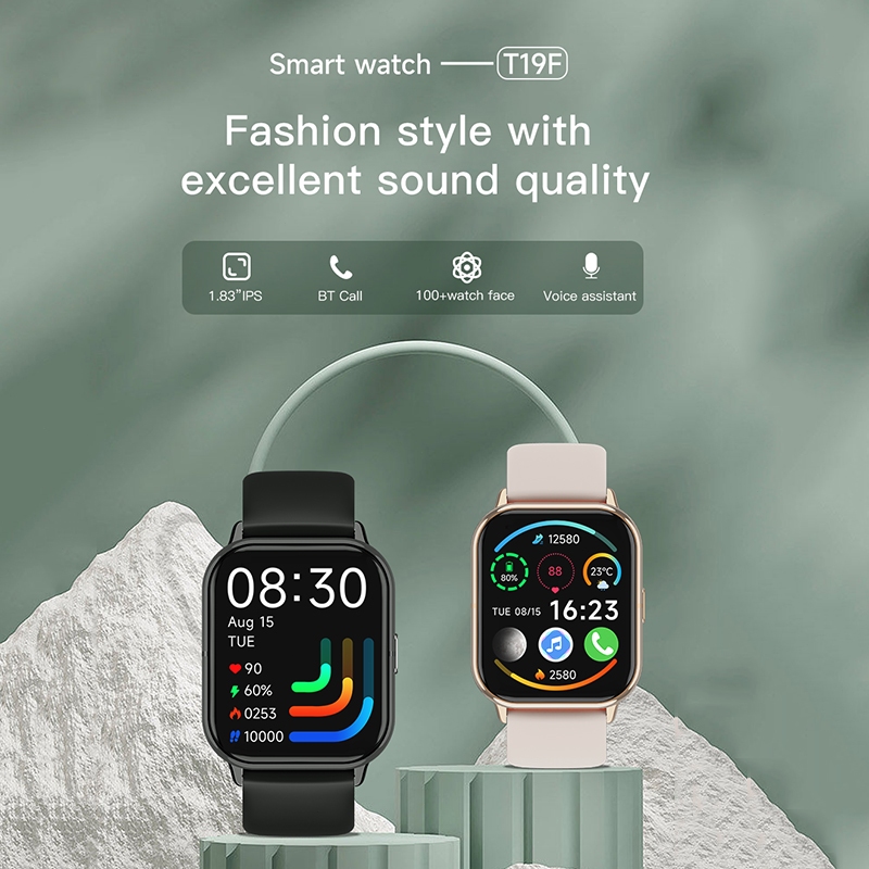 BIG SALE [SPL CICILAN 0%] Samsung Smartwatch T19F IPS 1.83" Bluetooth Calls Ai Voice Assistant 100+