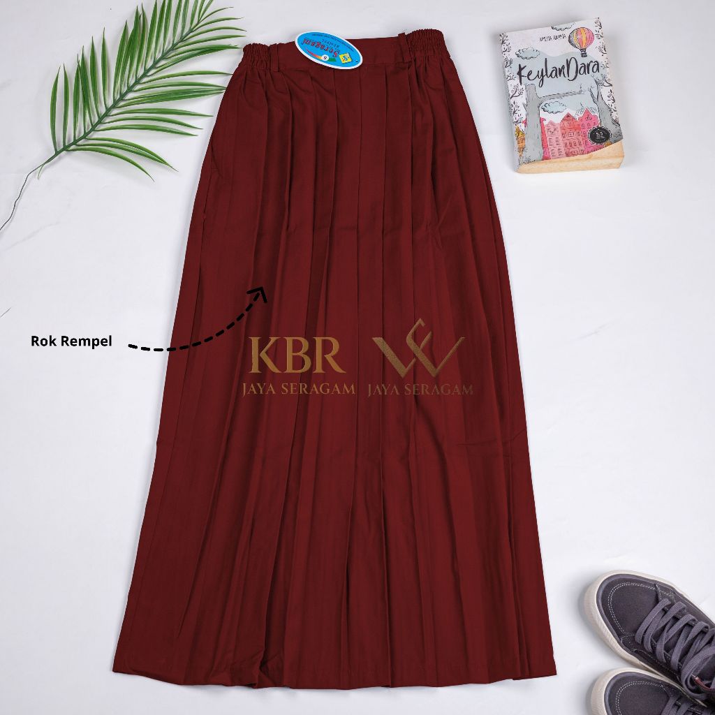 Rok SD Merah Panjang Rempel Merek Seragam / Rok SD Merah Panjang KBR JAYA SERAGAM