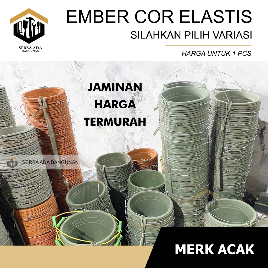 SAB EMBER / TIMBA COR HITAM KAPASITAS BESAR (HARGA SATUAN) TERMURAH / Ember Plastik Hijau | Ember Co