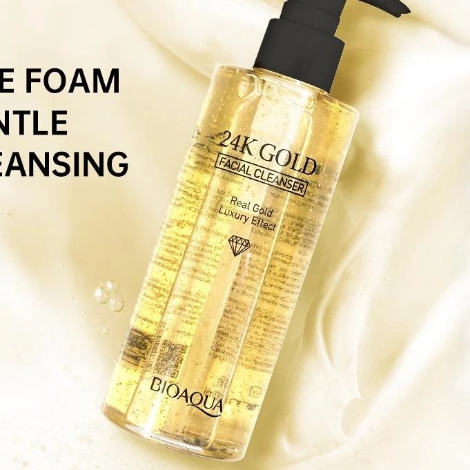 BIOAQUA Face Wash 24K Gold Facial Cleanser Pembersih Wajah 200ml
