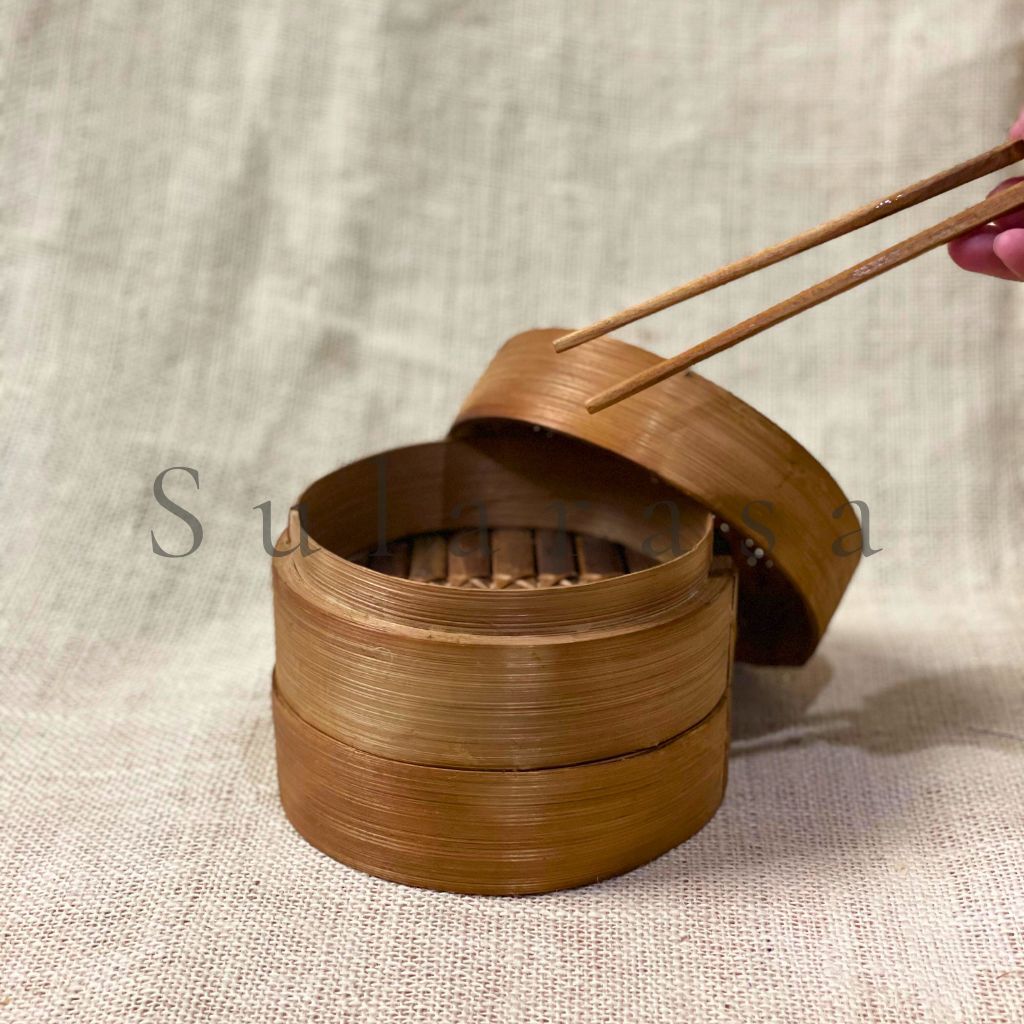 Sularasa Kukusan Bambu Premium – Bamboo Steamer Dim Sum / Bakpao / Sayur | Food Grade & Tahan Panas