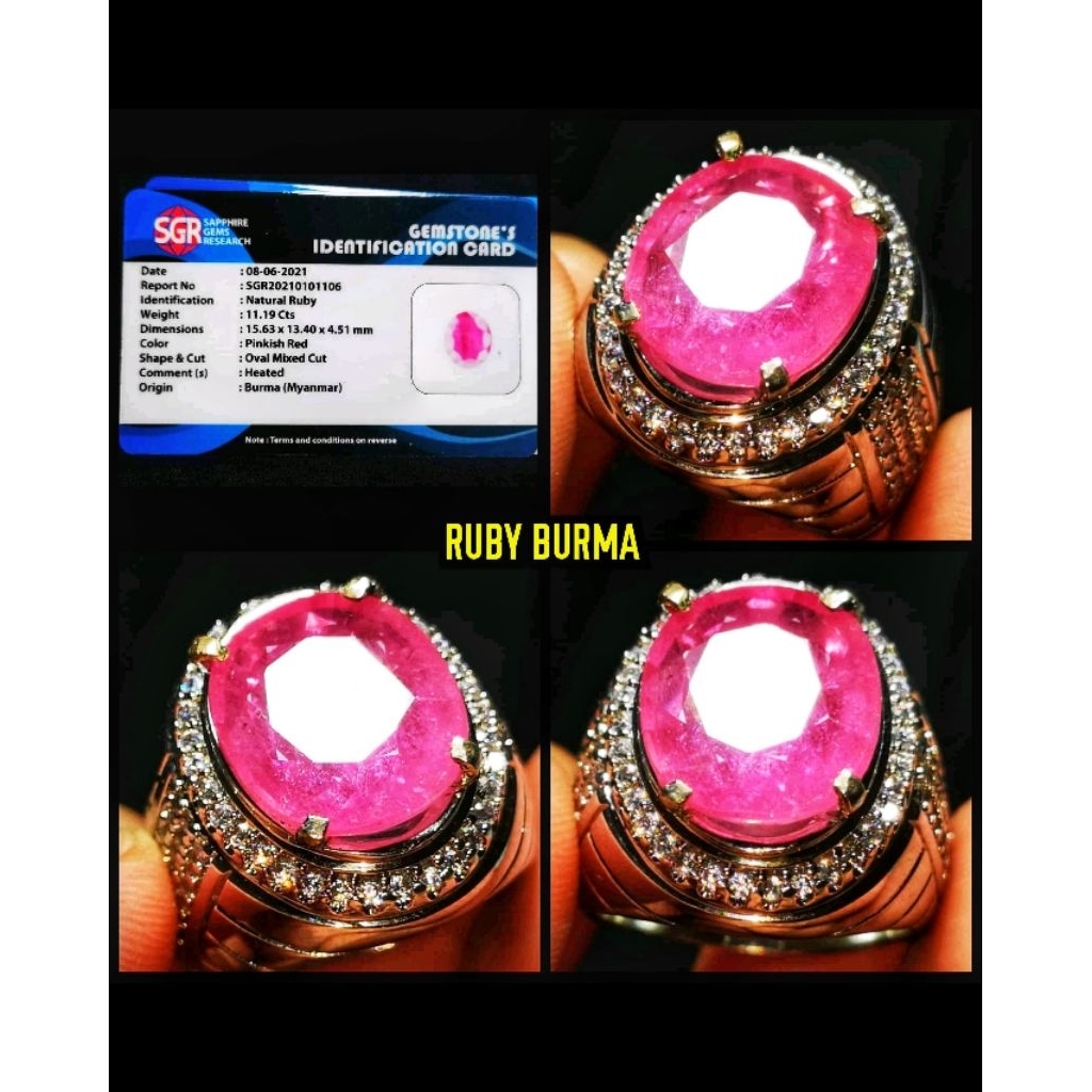 BATU  RUBY JUMBO BURMA PIGEON BLOD + MEMO LAB