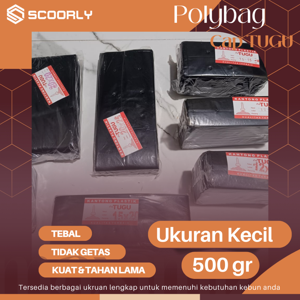 500 gr - Polybag Tanaman Ukuran Kecil Plastik Polybag / Polibag Tanaman Untuk Semai Terlaris
