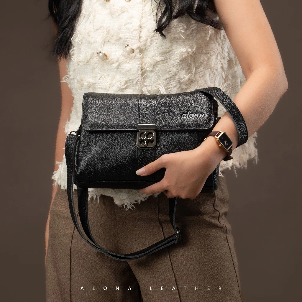 Tas Kulit Wanita Slempang Bahu Alona Belleza Kulit Sapi Asli Original Premium Leather Elegan Stylish