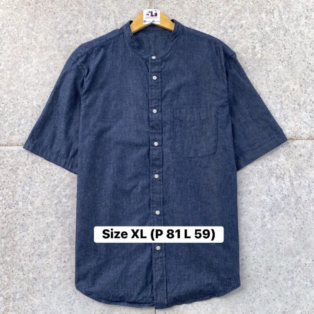 Kemeja Shanghai Denim GU Uniqlo