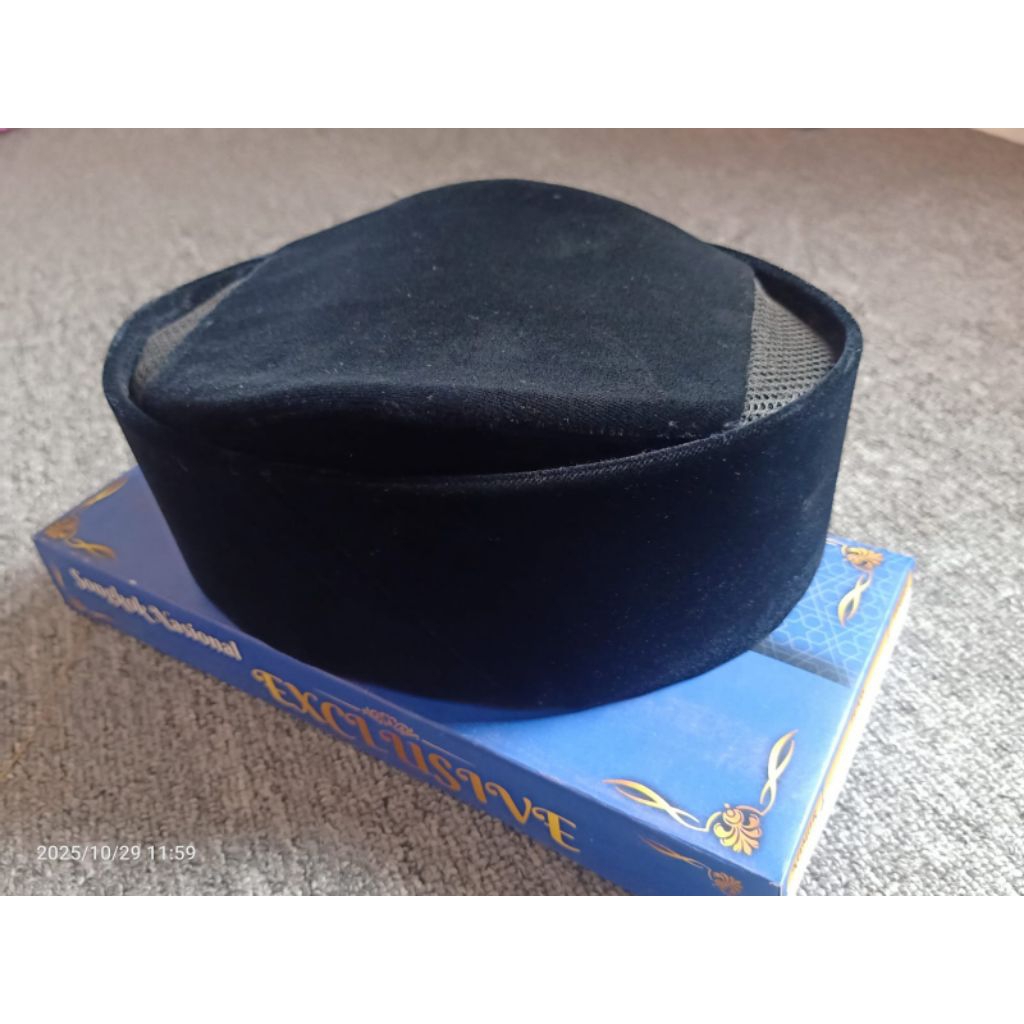 Songkok/peci nasional hitam polos susun ac