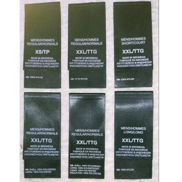 tag tnf size wash care label (mens reguler/short/long) thenorthface (alpha)