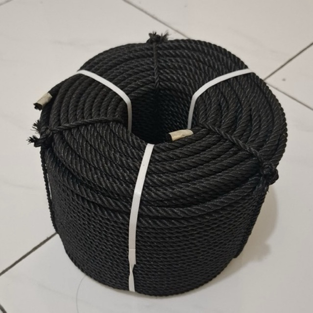 Tali Tambang Plastik 6mm Hitam