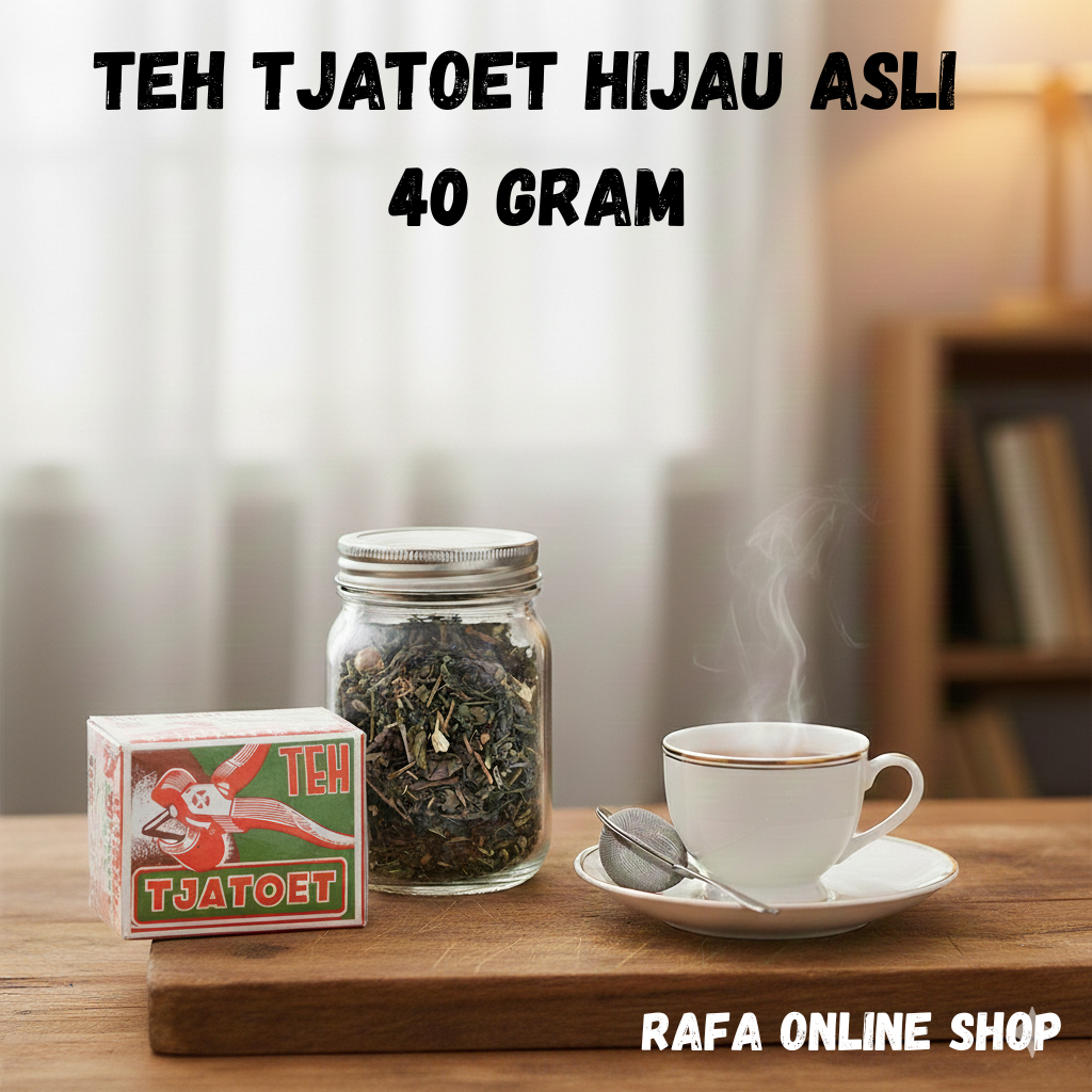 Teh Tjatoet Hijau Asli Tjatoet Jasmine Istimewa Teh Bubuk Melati 1 pcs @40gr