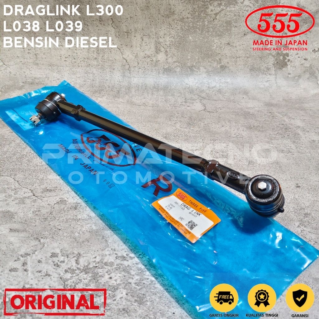 DRAGLINK DRAG LINK LONG TIE ROD MITSUBISHI L300 BENSIN DIESEL ORI 555 JAPAN SANKEI PART ASLI