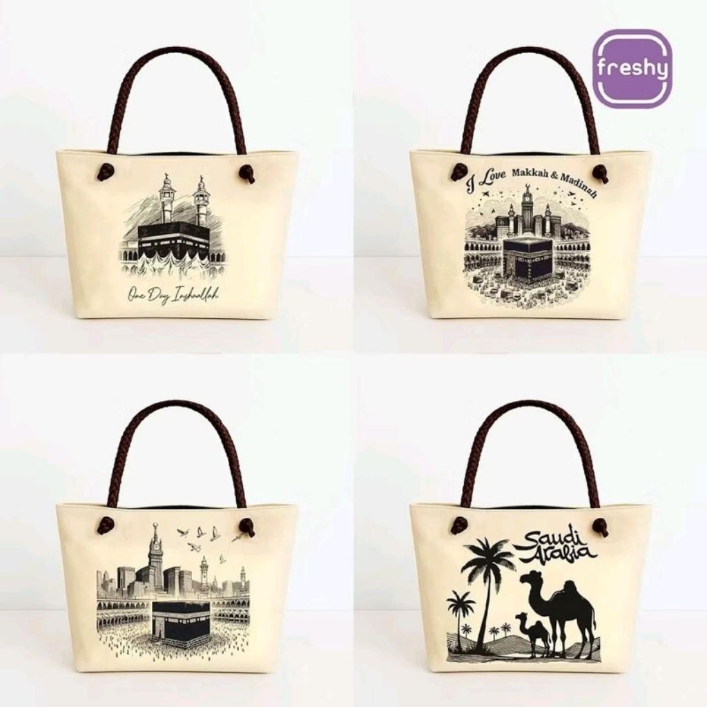 Tas ToteBag Wanita untuk Oleh-Oleh Umroh dan Haji - Model Terbaru - HajiUmro-01