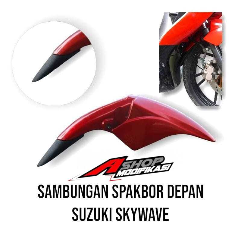 aksesoris suzuki skywave sambungan spakbor depan skywave 125