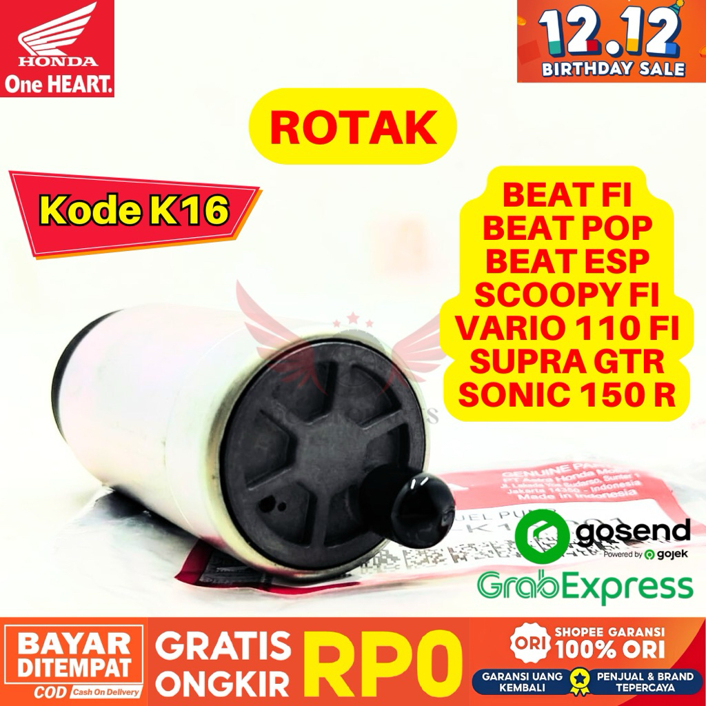 K16 ROTAK DINAMO FUEL PUMP BEAT FI ORIGINAL AHM HONDA, ROTAK HONDA BEAT POP, ROTAK BEAT ESP, ROTAK B