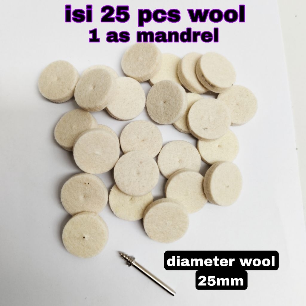 25Pcs Mata Bor Poles Wol Mini Poles Mini Grinder