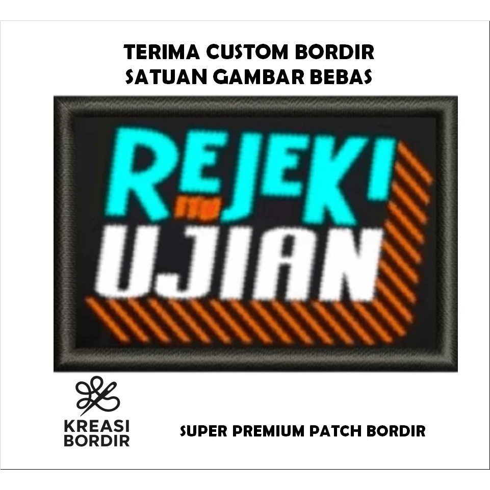 EMBLEM PATCH BORDIR LOGO BIKERS SUBUHAN REJEKI ITU UJIAN - Kreasibordir.id