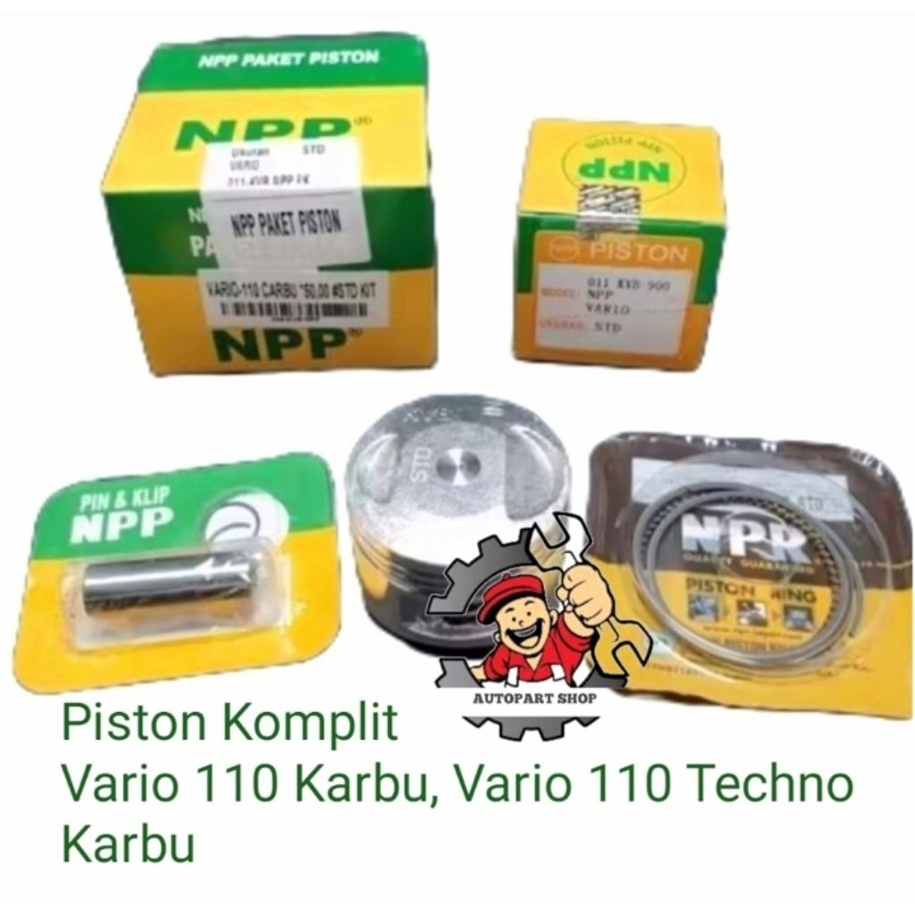 Piston Kit Vario lama, Vario 110 Karbu, Vario 110 cw, Vario techno 110 karbu Dijamin Original merk N