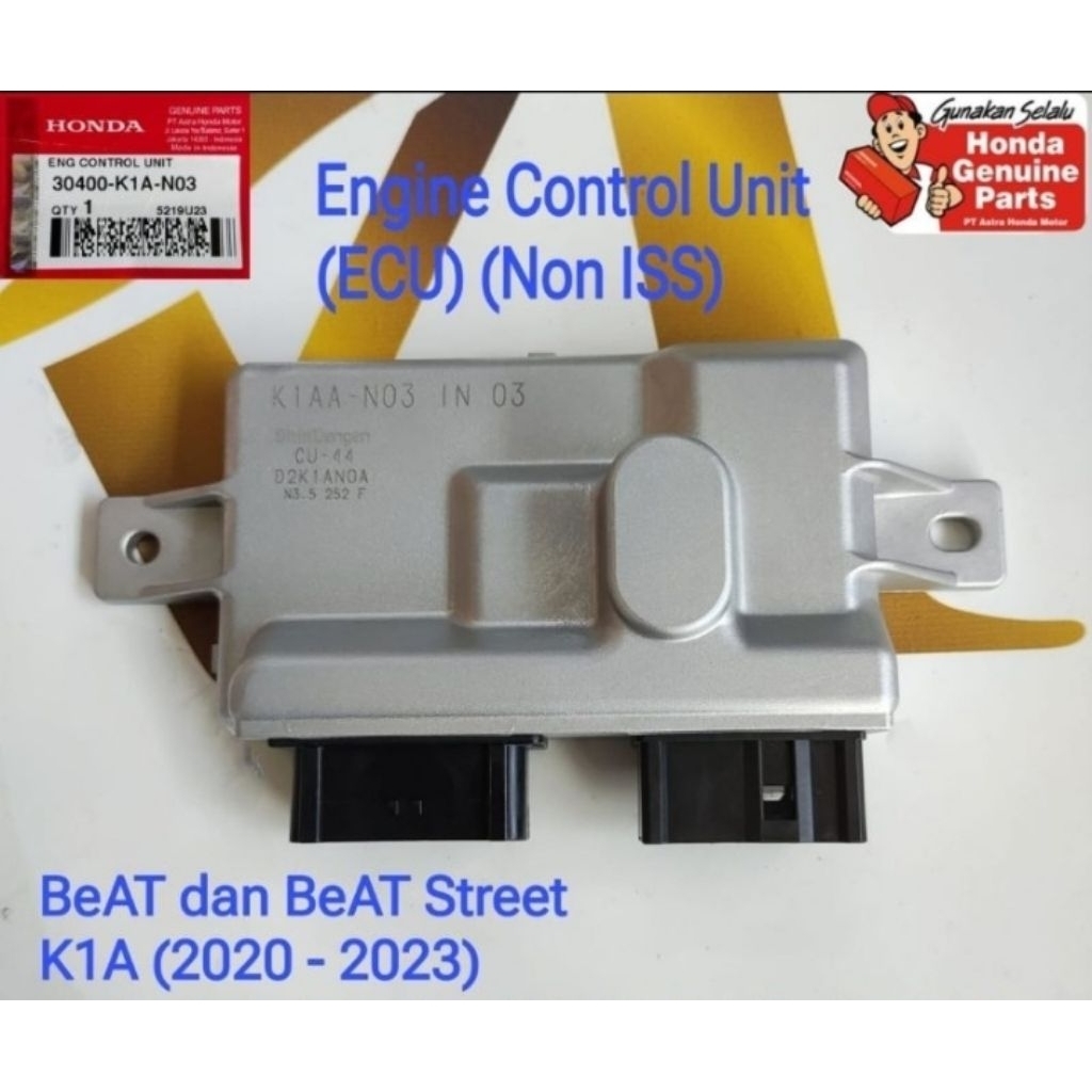 30400-K1A-N03 HGP AHM 100% ORIGINAL ENGINE CONTROL UNIT BEAT K1A  K1A NON ISS ECM BEAT K1A NON ISS L