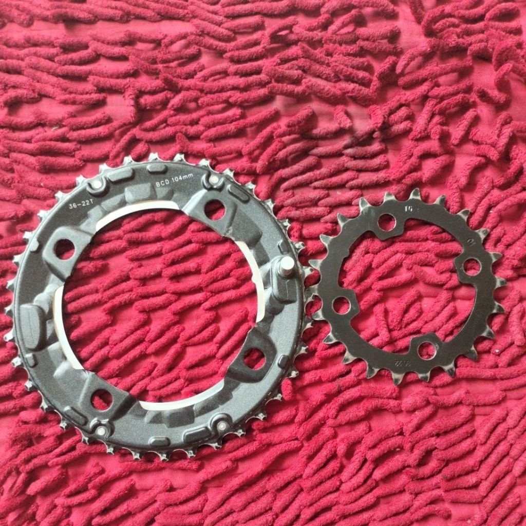 Chainring Prowheel 36T 22 T BCD 104