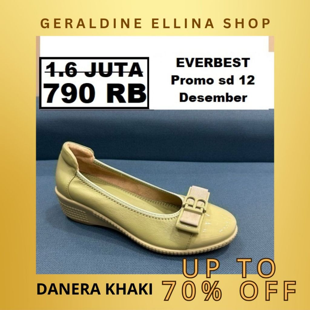 Sepatu wedges Wanita perempuan cewe cewek kerja cewek EVERBEST ORIGINAL 100% seri DANERA