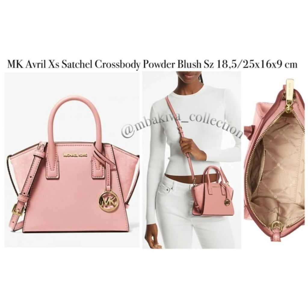 MK Avril Xs Satchel Crossbody Powder Blush