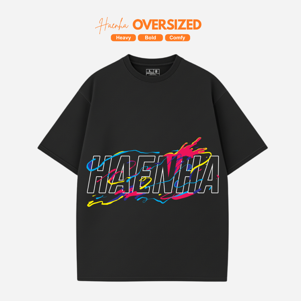 HAENHA Kaos Oversize Heavyweight Streetwear Cotton Combed 16S