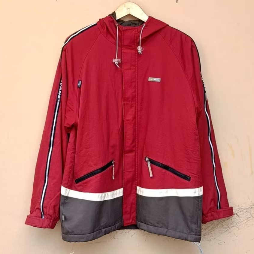 Jacket vans skateboarding cordura 90s vintage red grey