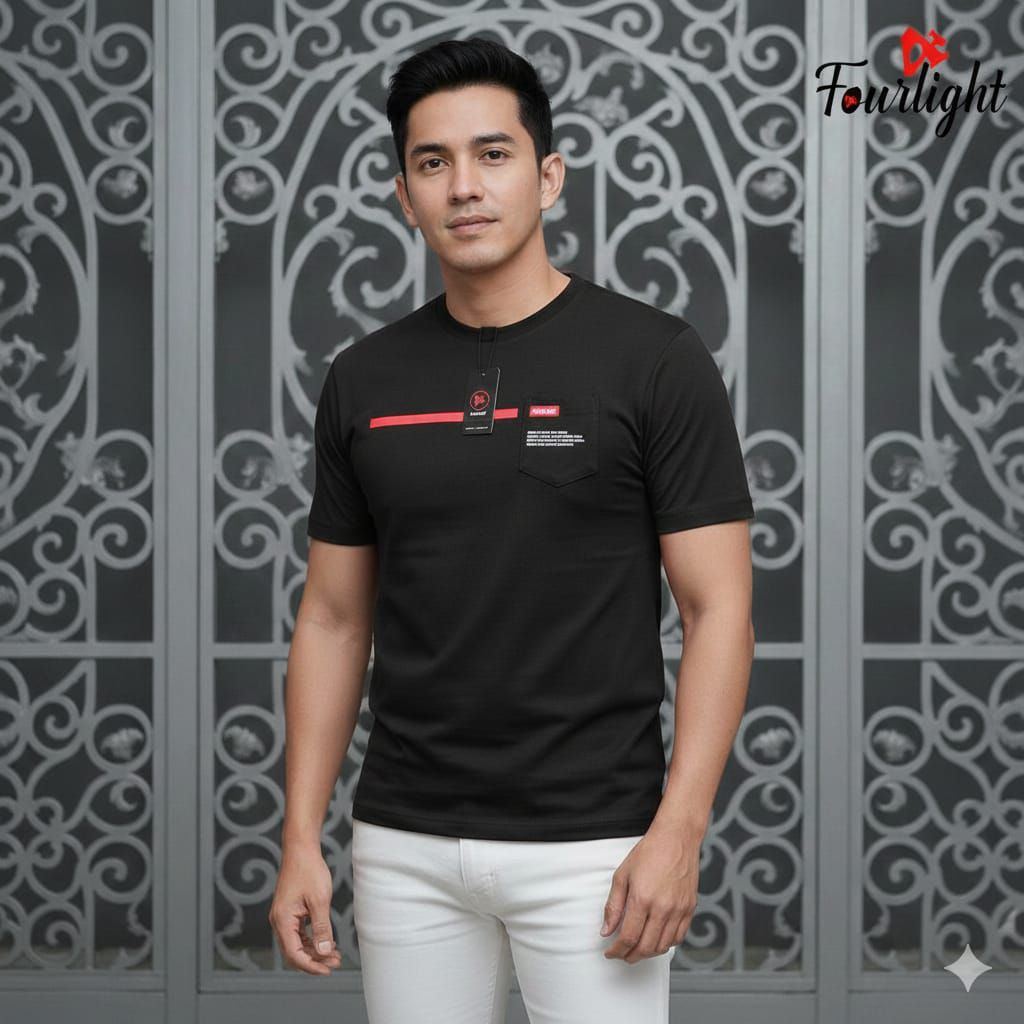Kaos Saku Depan Lengan Pendek Pria Atasan T-shirt Distro Terlaris Baju terlaris 2026 combed 24s
