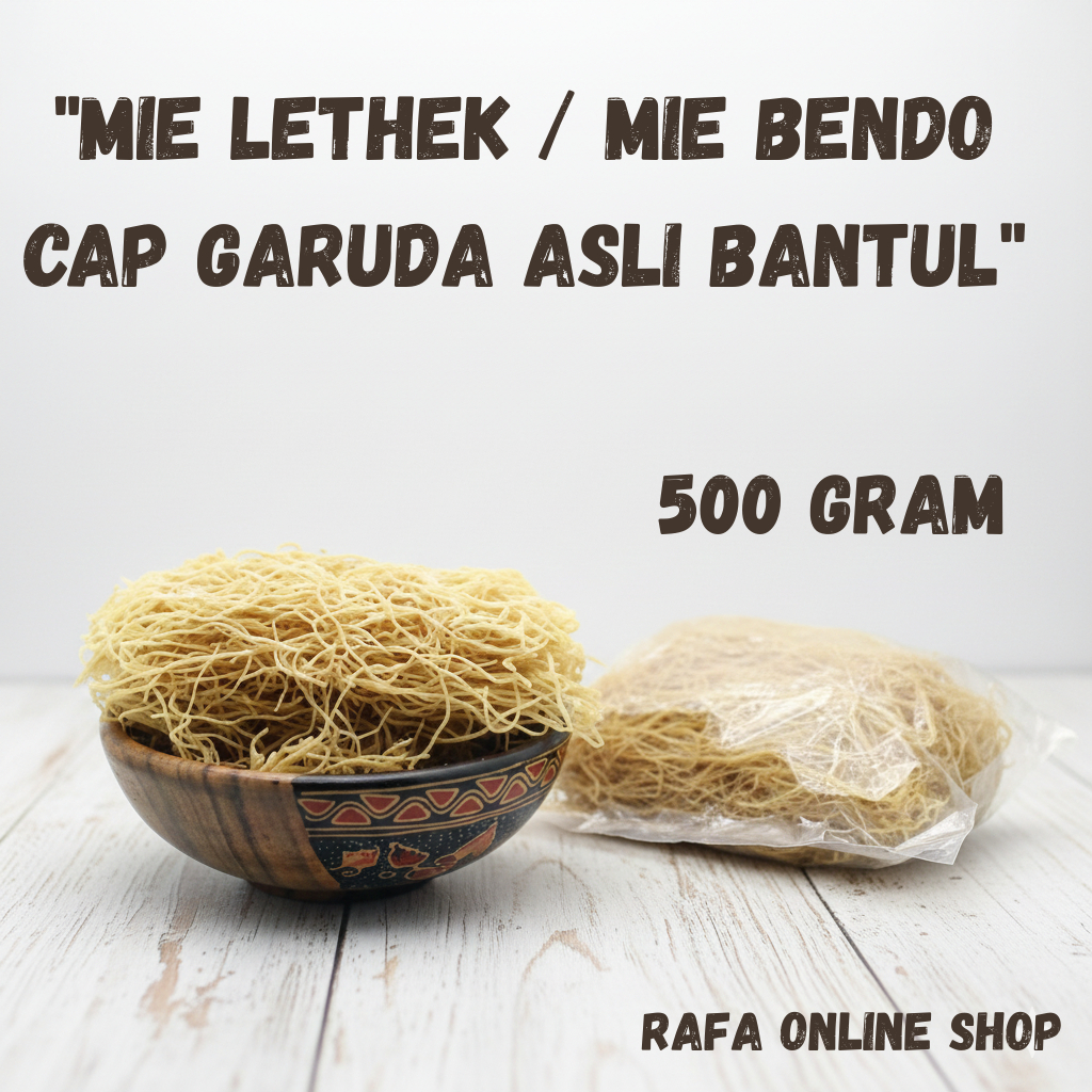 Mie Lethek Bendo Bakmi Jawa Khas Jogja Mi Letek Organik Asli Srandakan Bantul 500 Gram