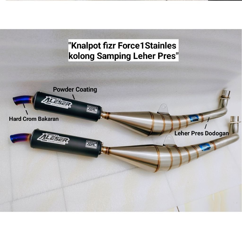 Knalpot fizr f1zr sstwo ss2 kolong samping Leher Pres Premium Silincer Powder Coating Original ALESE