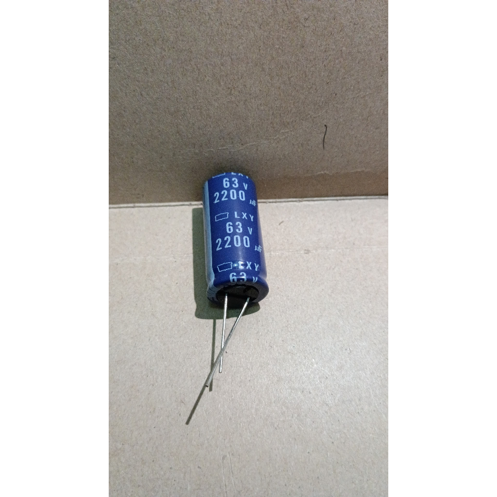 5649 kapasitor elco 2200uf 2200 uf 63v 63volt 63 volt nippon chemicon