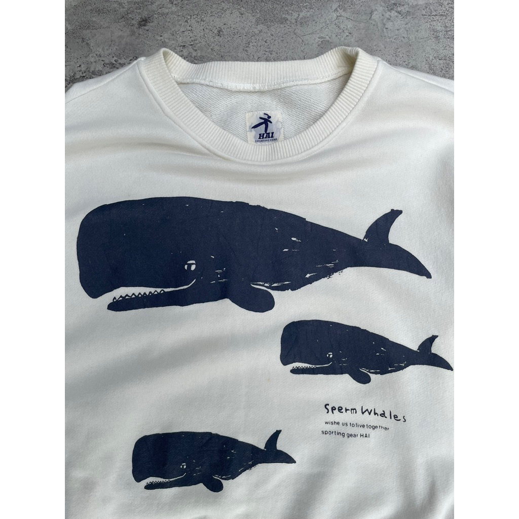 Crewneck hai Sporting gear sperm whales