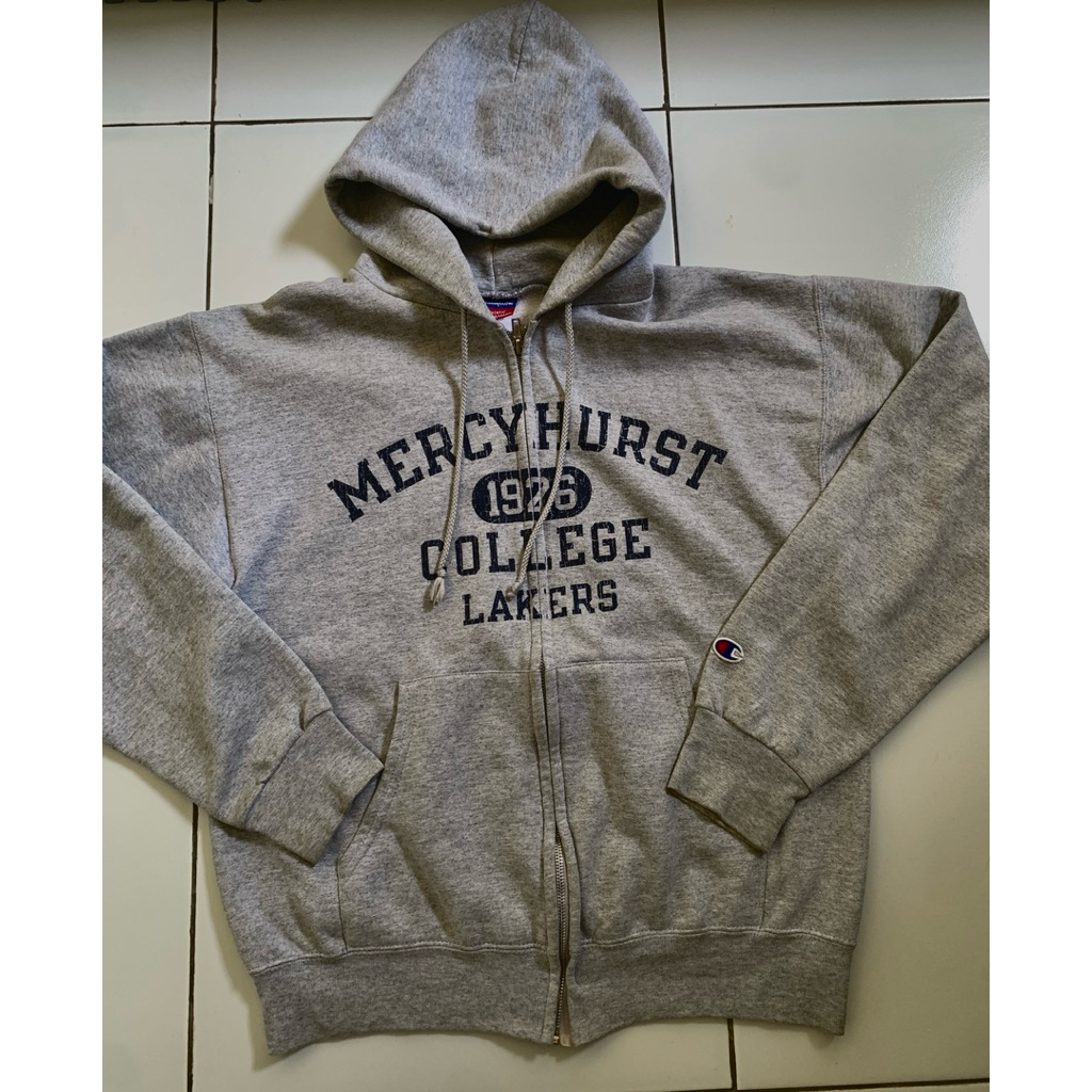 hoodie zipper champion abu-abu original #racunshopee #1212 #puncak #promo