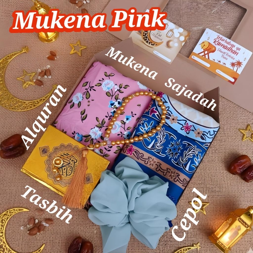 BESTSELLER#Hampers Kado Giftbox Wanita Mukena Motif Katun | Mukena Premium 2 in 1 Motif | Perlengkap