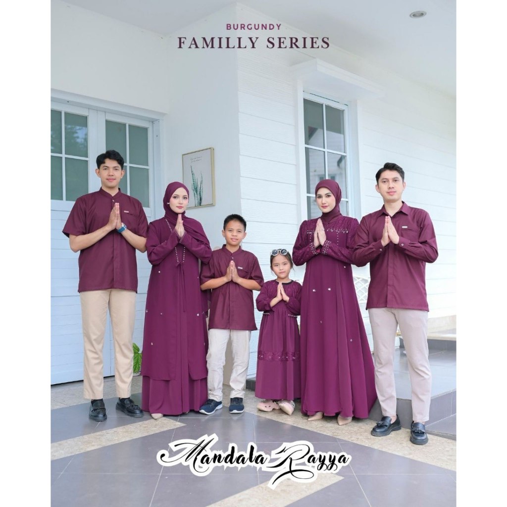 SUKAHIJAB - Sarimbit Mandala Rayya Baju Couple Keluarga Famset Lebaran 2026 Mewah Elegant
