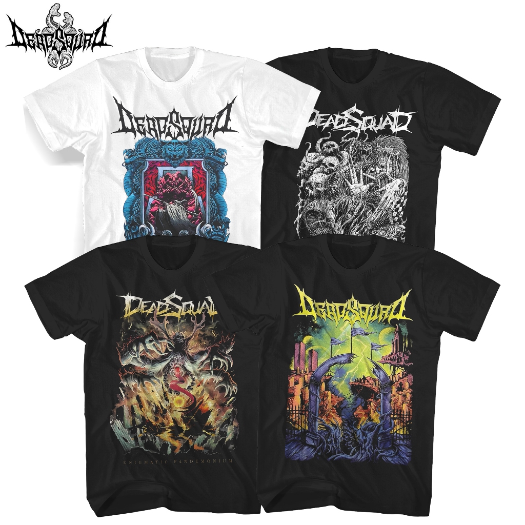 T-Shirt Band Deadsquad Enigmatic Pandemonium Kaos Musik Rock Metal Unisex
